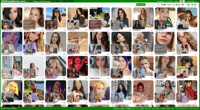 MyFreeCams website screenshot